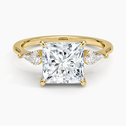 Luxe Cometa Three Stone Diamond Ring (1/3 ct. tw.) - Princess Cut Center Stone