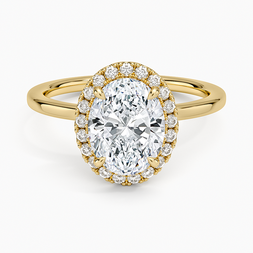 Vienna Halo Diamond Ring - Oval Cut Center Stone