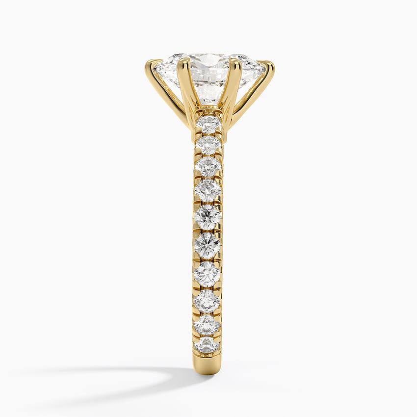 Sienna Three-Quarter Coverage Diamond Ring - Oval Center Stone