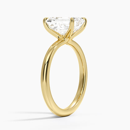 Manon Solitaire Ring - Emerald Cut Center Stone