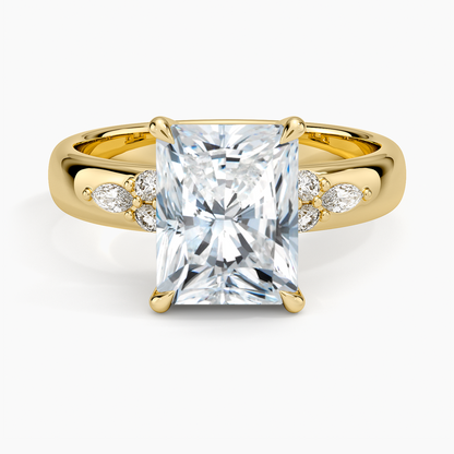 Mosaic Nadia Diamond Ring - Radiant Cut Center Stone