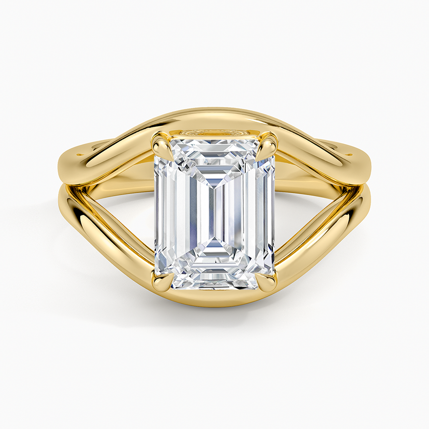 Frame Solitaire Ring - Emerald Cut Center Stone