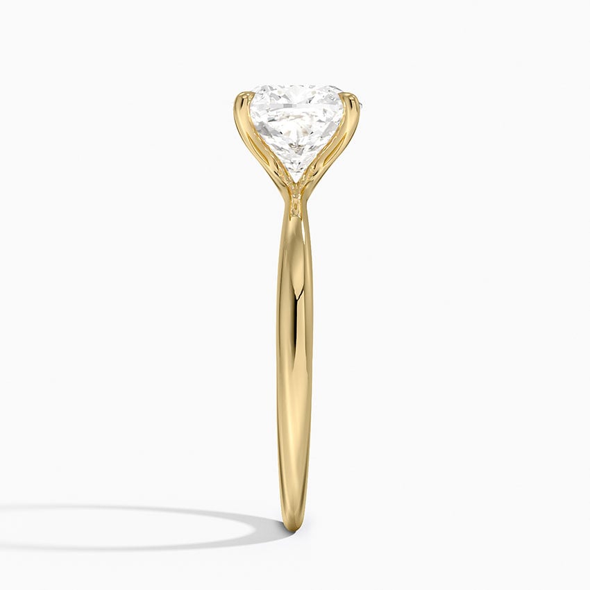 Freesia 2mm Solitaire Ring - Cushion Cut Center Stone