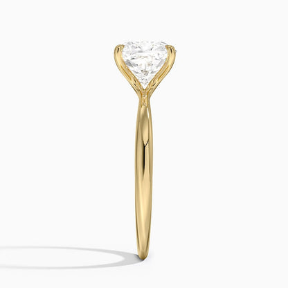 Freesia 2mm Solitaire Ring - Cushion Cut Center Stone