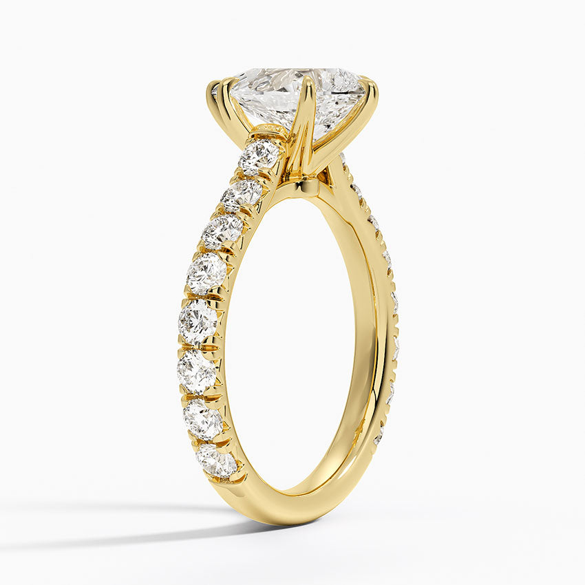 Anthology Three-Quarter Coverage Diamond Ring (7/8 ct. tw.) - Pear Center Stone