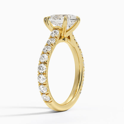 Anthology Three-Quarter Coverage Diamond Ring (7/8 ct. tw.) - Pear Center Stone
