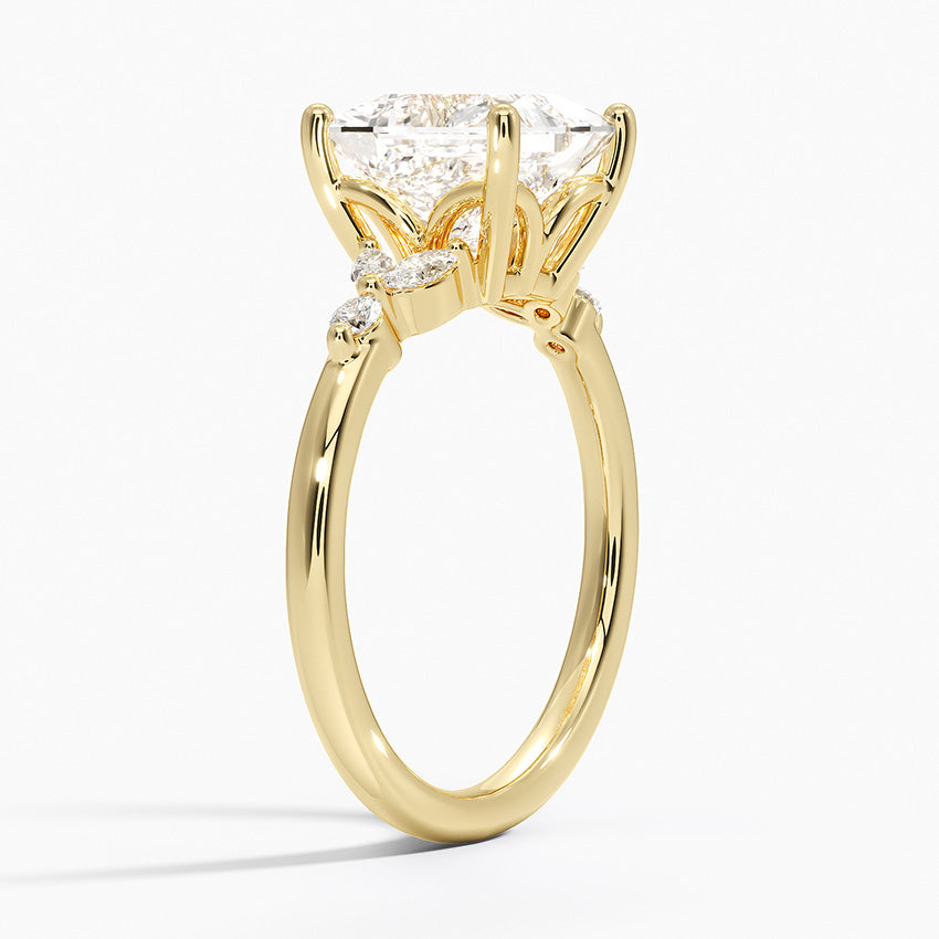 Verbena Diamond Ring - Princess Cut Center Stone