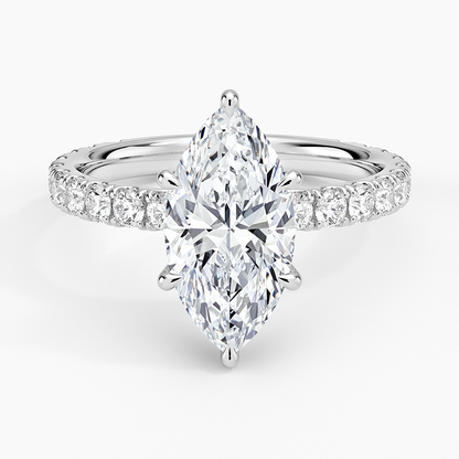 Grand Perfect Fit Three-Quarter Diamond Ring - Marquise Center Stone