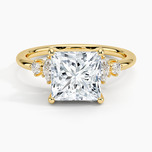 Miroir Diamond Ring - Princess Cut Center Stone