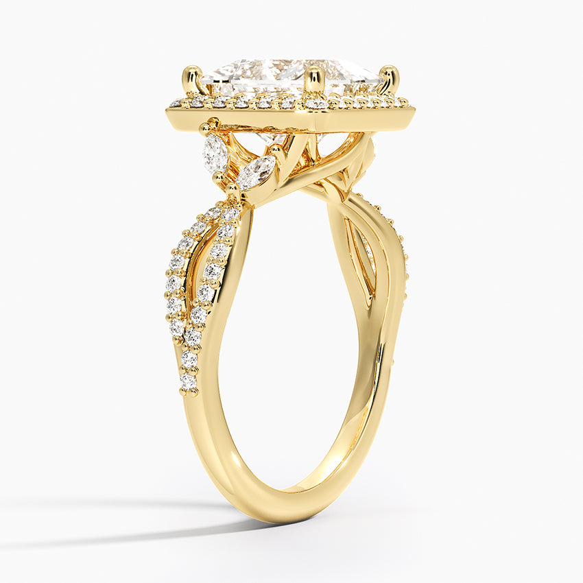 Luxe Willow Halo Diamond Ring (2/5 ct. tw.) - Princess Cut Center Stone
