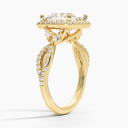 Luxe Willow Halo Diamond Ring (2/5 ct. tw.) - Princess Cut Center Stone