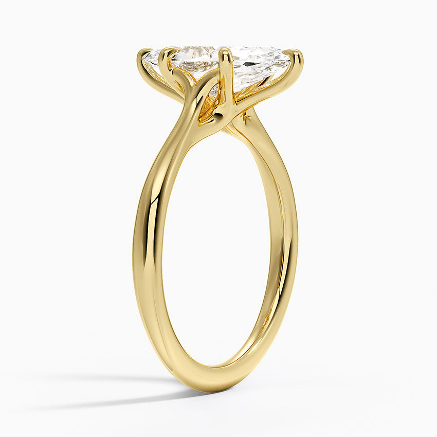 Freesia Cathedral Solitaire Ring - Marquise Center Stone