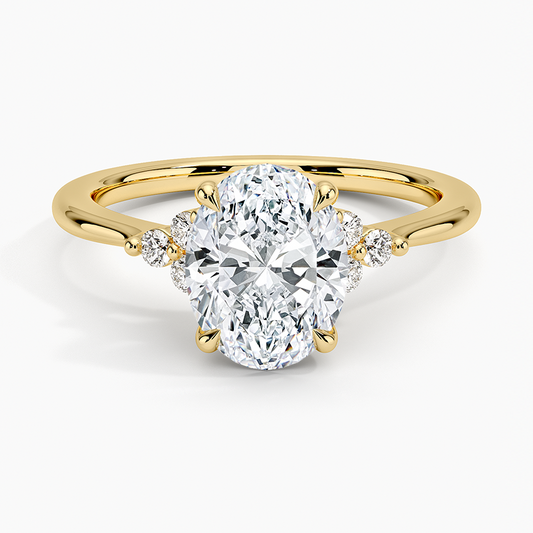 Melody Diamond Ring - Oval Cut Center Stone