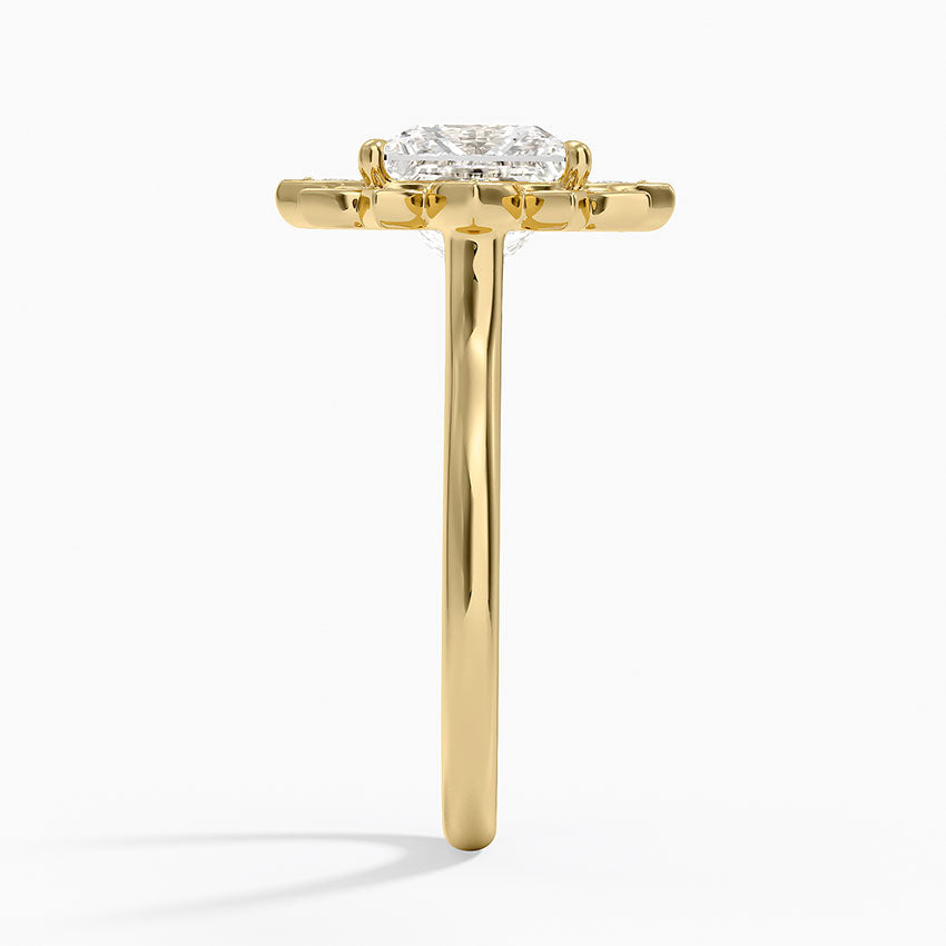 Fiore Halo Diamond Ring (1/4 ct. tw.) - Princess Cut Center Stone