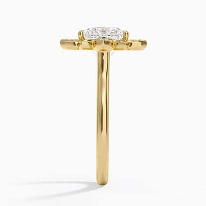 Fiore Halo Diamond Ring (1/4 ct. tw.) - Princess Cut Center Stone