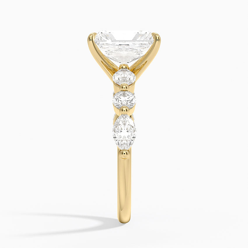 Grand Versailles Diamond Ring - Radiant Cut Center Stone