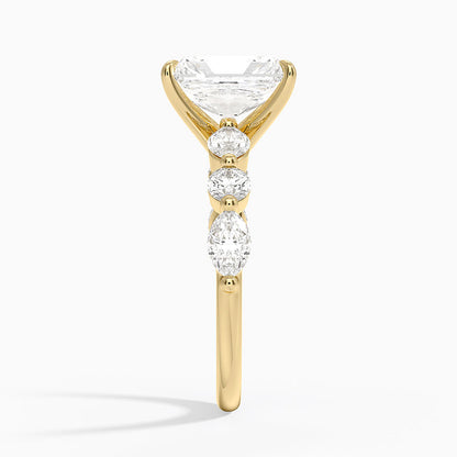 Grand Versailles Diamond Ring - Radiant Cut Center Stone