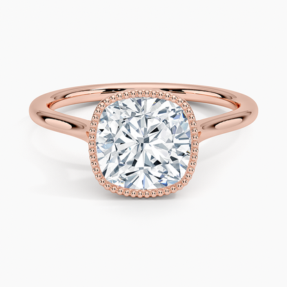 Margot Bezel Ring - Cushion Cut Center Stone