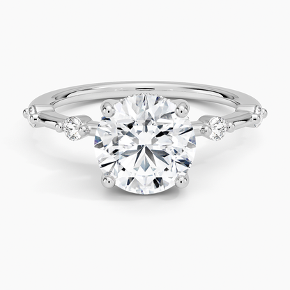 Aimee Hidden Halo Diamond Ring - Round Center Stone