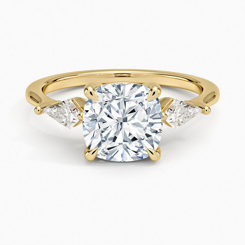 Luxe Cometa Three Stone Diamond Ring (1/3 ct. tw.) - Cushion Cut Center Stone