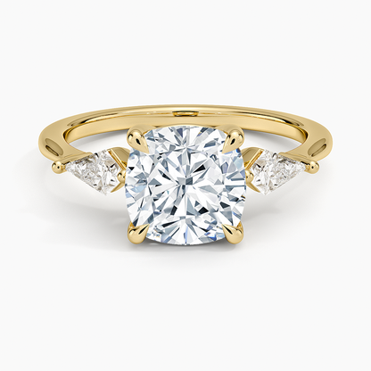 Luxe Cometa Three Stone Diamond Ring (1/3 ct. tw.) - Cushion Cut Center Stone