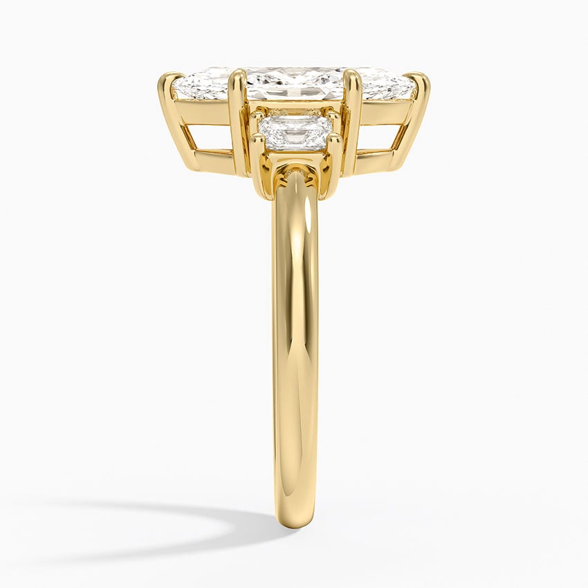 Helena Radiant-Cut Three Stone Diamond Ring (3/8 ct. tw.) - Marquise Center Stone