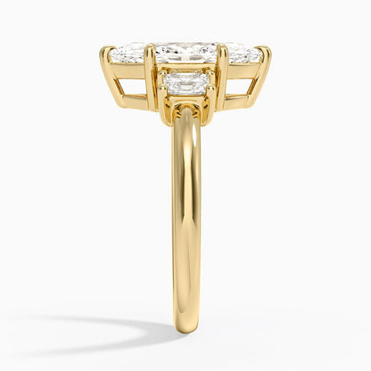 Helena Radiant-Cut Three Stone Diamond Ring (3/8 ct. tw.) - Marquise Center Stone