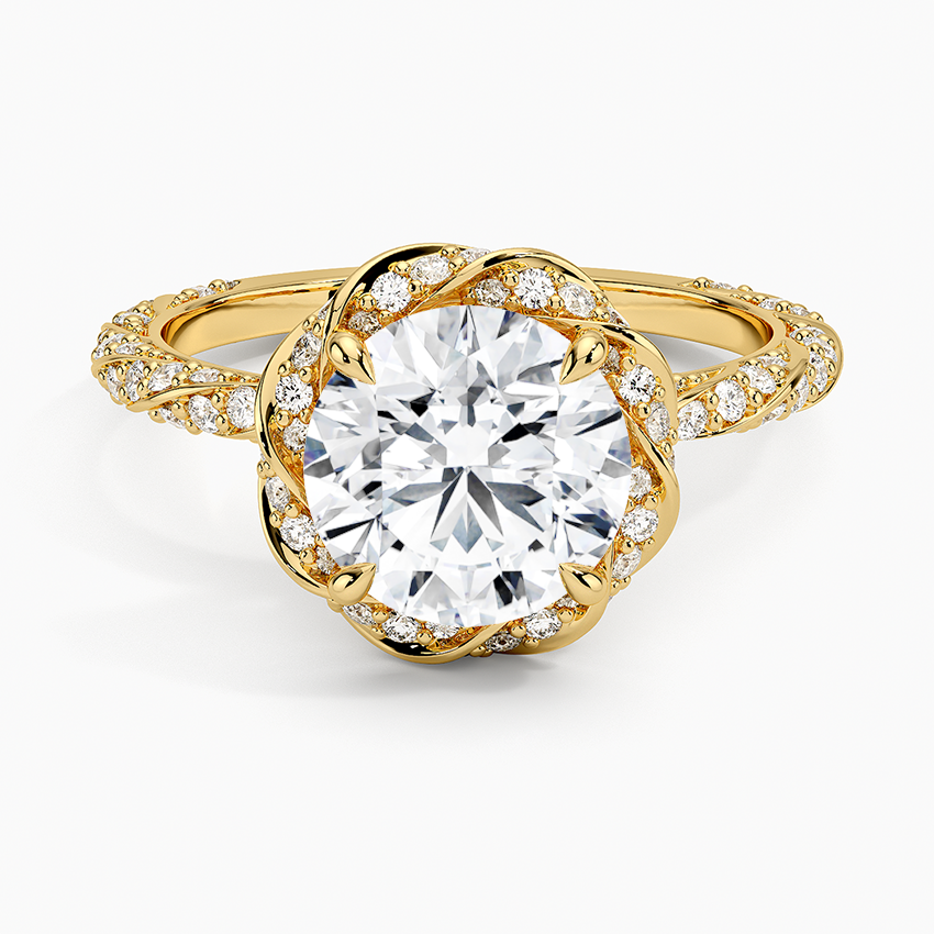 Nova Halo Diamond Ring (1/2 ct. tw.) - Round Cut Center Stone