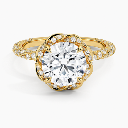 Nova Halo Diamond Ring (1/2 ct. tw.) - Round Cut Center Stone