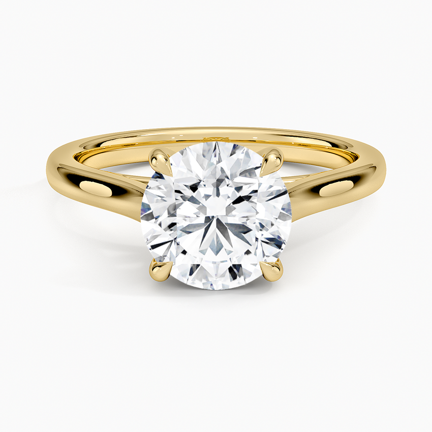 2mm Provence Solitaire Ring - Round Center Stone