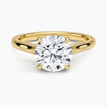 2mm Provence Solitaire Ring - Round Center Stone