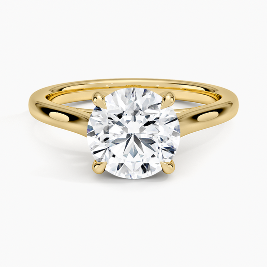 2mm Provence Solitaire Ring - Round Center Stone