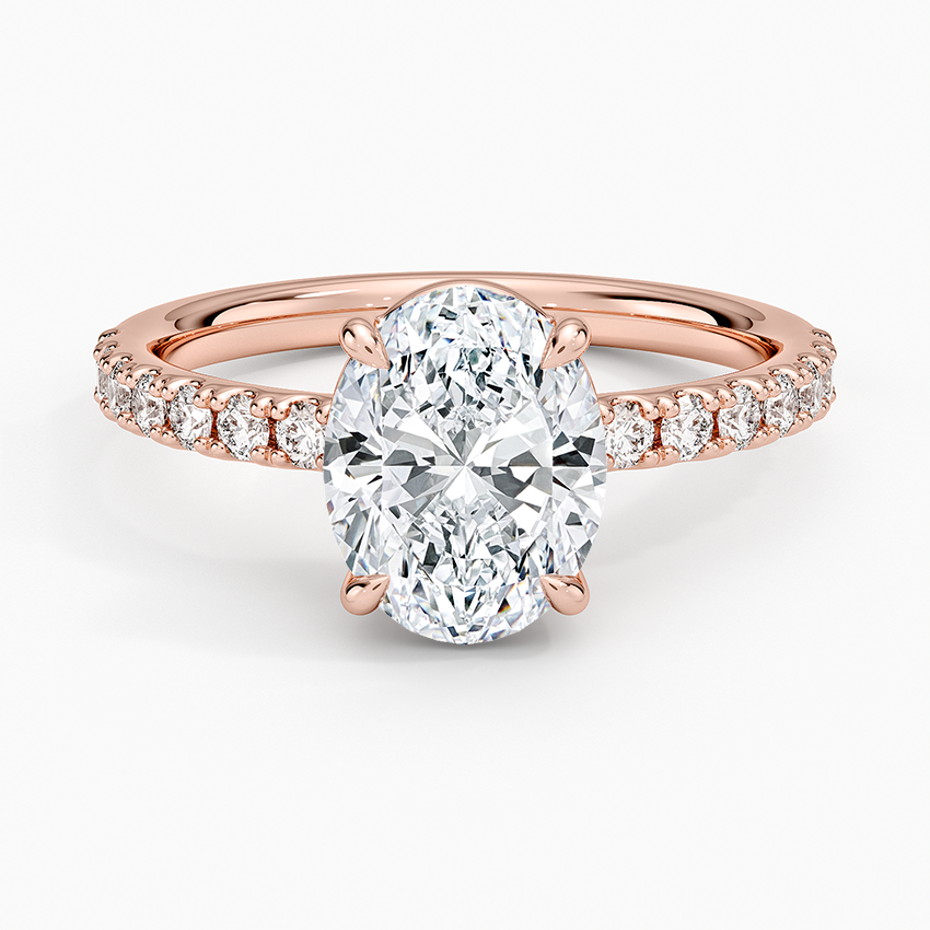Dara Low-Profile Diamond Ring - Oval Center Stone