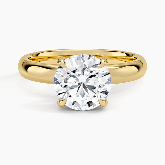 Audrey Perfect Fit 3mm Solitaire Ring - Round Center Stone