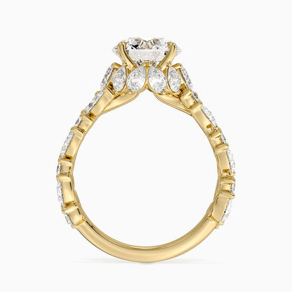 Olivetta Double Row Diamond Ring (2 1/2 ct. tw.) - Round Center Stone