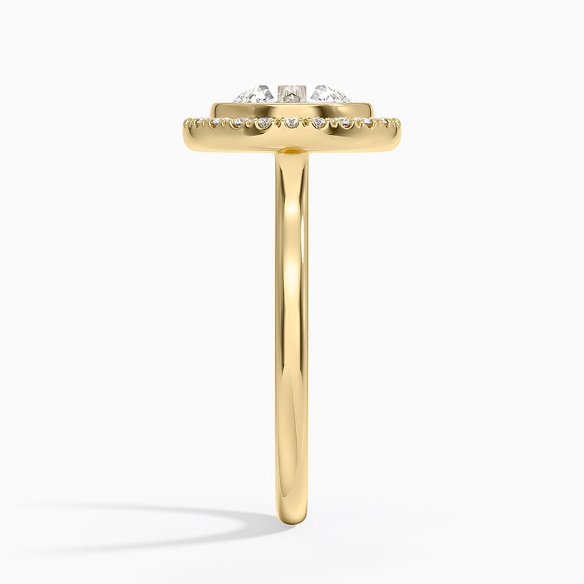 Bezel Halo Diamond Ring (1/4 ct. tw.) - Round Center Stone