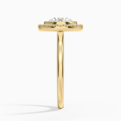 Bezel Halo Diamond Ring (1/4 ct. tw.) - Round Center Stone