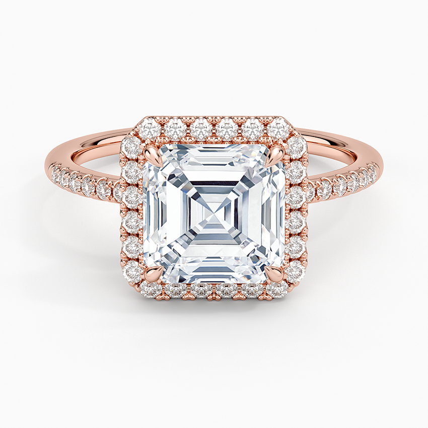 Cambria Halo Diamond Ring - Asscher Cut Center Stone