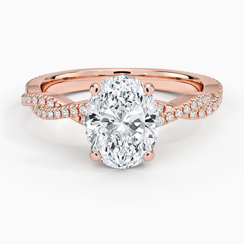 Petite Luxe Twisted Vine Diamond Ring (1/4 ct. tw.) - Oval Center Stone