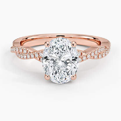 Petite Luxe Twisted Vine Diamond Ring (1/4 ct. tw.) - Oval Center Stone