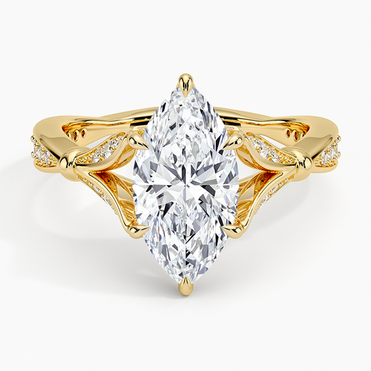 Zinnia Diamond Ring (1/3 ct. tw.) - Marquise Cut Center Stone