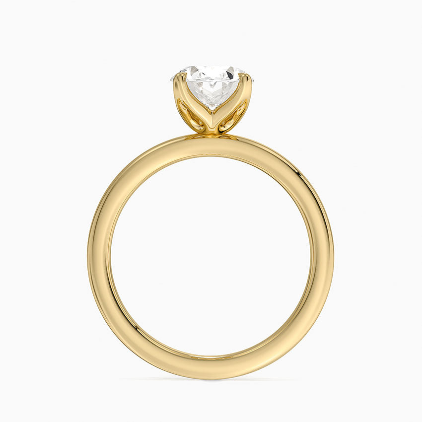2mm Petite Elodie Perfect Fit Solitaire Ring - Oval Cut Center Stone