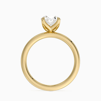 2mm Petite Elodie Perfect Fit Solitaire Ring - Oval Cut Center Stone