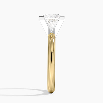 Comfort Fit 2.5mm Ring - Princess Cut Center Stone