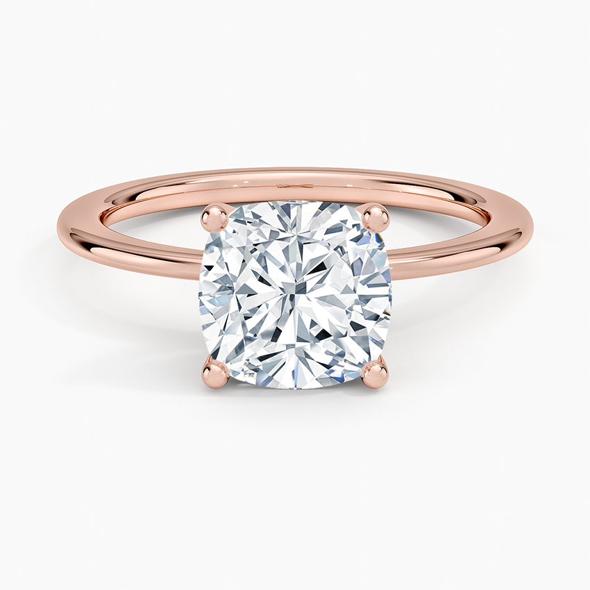 Aimee Solitaire Ring - Cushion Cut Center Stone