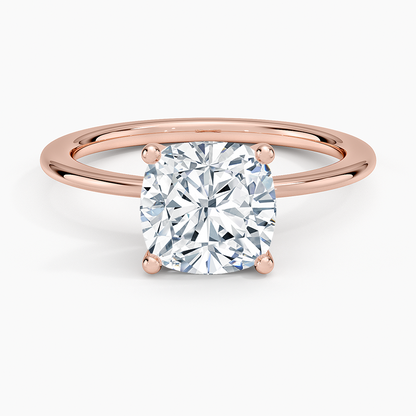 Aimee Solitaire Ring - Cushion Cut Center Stone