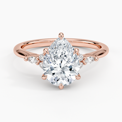 Nadia Perfect Fit Diamond Ring - Pear Center Stone
