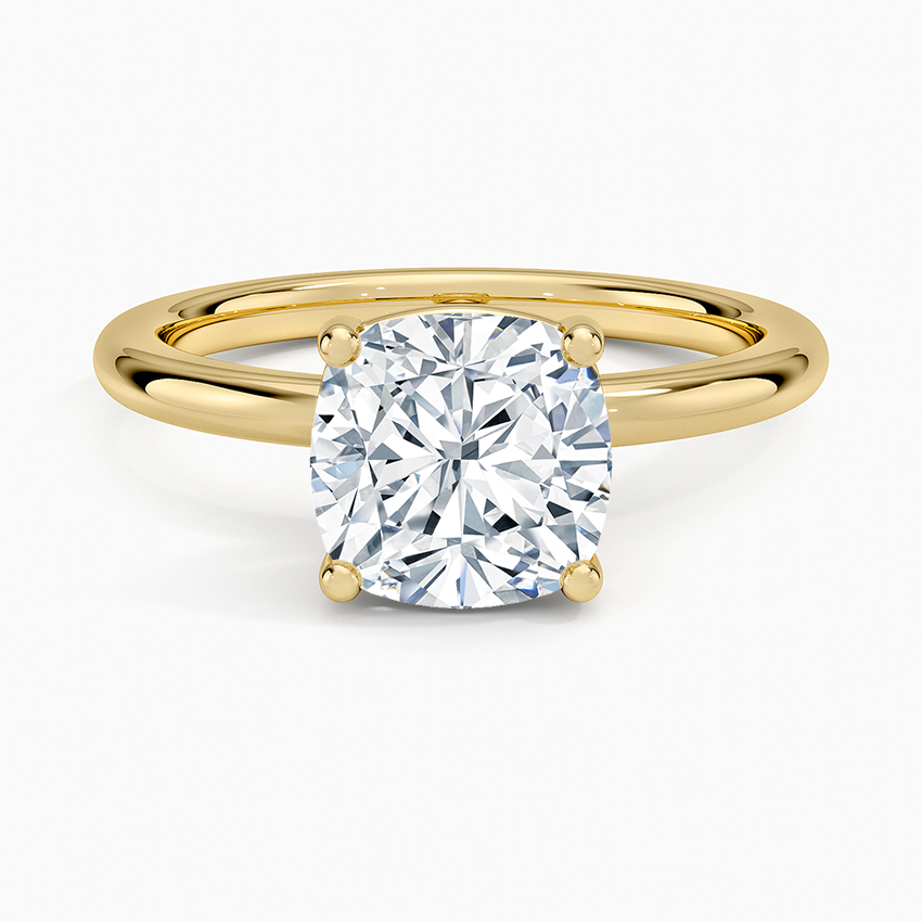 Sydney Perfect Fit 2mm Solitaire Ring - Cushion Cut Center Stone
