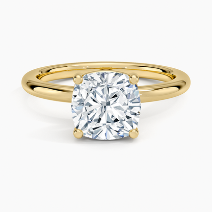 Sydney Perfect Fit 2mm Solitaire Ring - Cushion Cut Center Stone