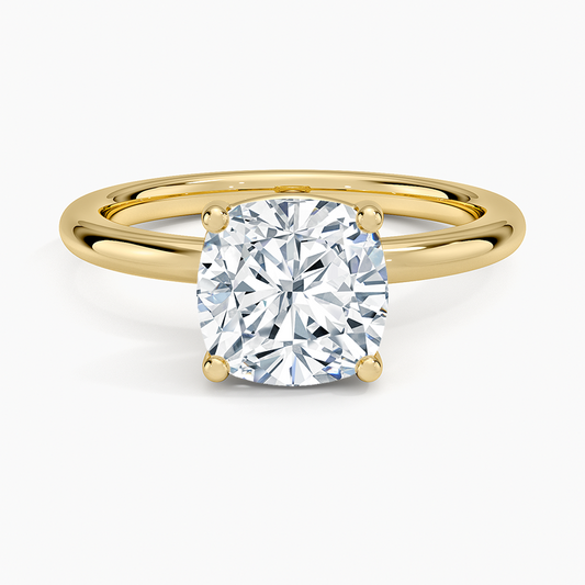 Sydney Perfect Fit 2mm Solitaire Ring - Cushion Cut Center Stone